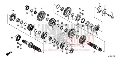 TRANSMISSION CRF450RH de 2017