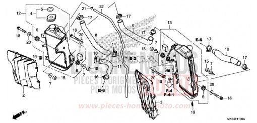 RADIATOR CRF450RH de 2017