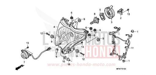 HEADLIGHT CB1000RA de 2010