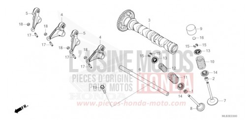 CAMSHAFT/VALVE CB750AT de 2026