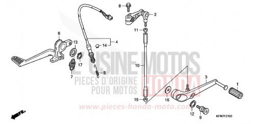 PEDAL CB1000RA de 2010