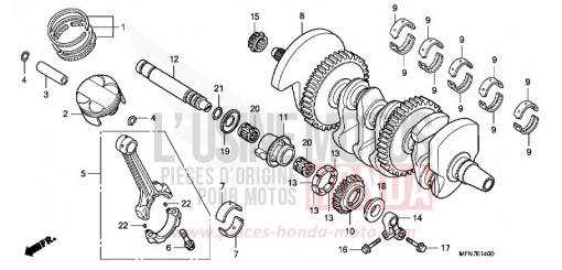 CRANKSHAFT/PISTON CB1000RA9 de 2009