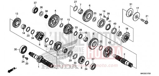 TRANSMISSION CRF450RK de 2019