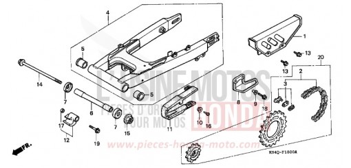 SWINGARM XR100RX de 1999