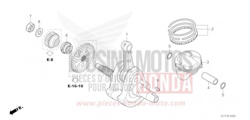 CRANKSHAFT/PISTON CRF300LAP de 2023