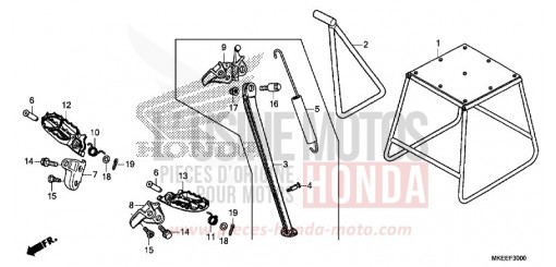 PEDANA/CAVALLETTO CRF450RL di 2020