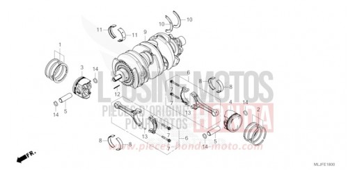 CRANKSHAFT/PISTON GL1800BDS de 2025