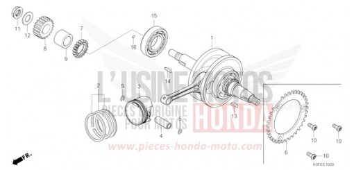 CRANKSHAFT/PISTON Z125MAS de 2025
