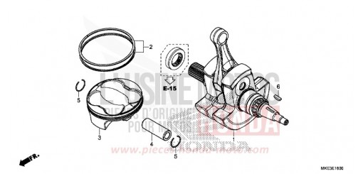 CRANKSHAFT/PISTON CRF450RXH de 2017