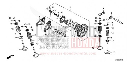 CAMSHAFT/VALVE CRF450RXJ de 2018