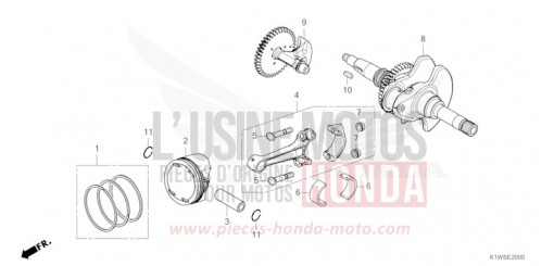 CRANKSHAFT/PISTON SH350AT de 2026