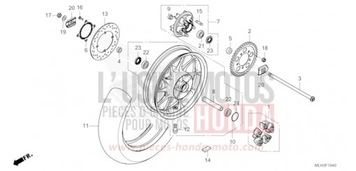 HINTERRAD CMX500A2R de 2024