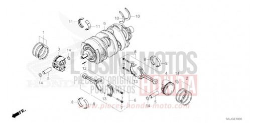CRANKSHAFT/PISTON GL1800BDT de 2026