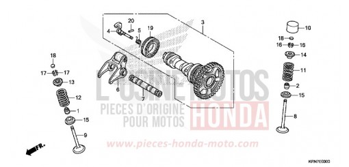 CAMSHAFT/VALVE CRF250RF de 2015