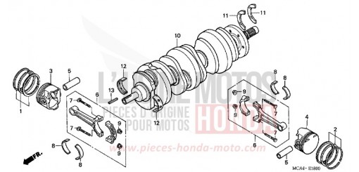 CRANKSHAFT/PISTON GL18007 de 2007