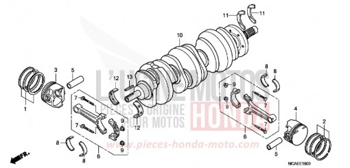 CRANKSHAFT/PISTON GL18009 de 2009