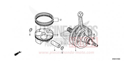 CRANKSHAFT/PISTON CRF250RH de 2017