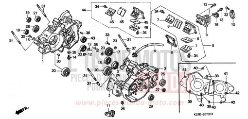CRANKCASE CR125R1 de 2001