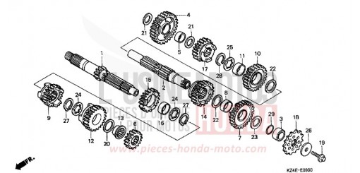 TRANSMISSION CR125R1 de 2001