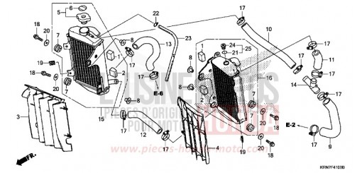 RADIATORE CRF250RH di 2017