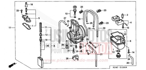 CARBURETOR CR125R1 de 2001