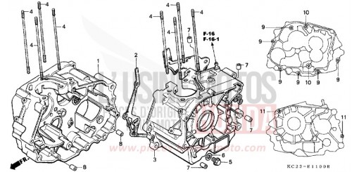 CRANKCASE CM125CC de 1982