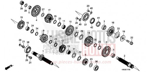 TRANSMISSION CRF250RJ de 2018