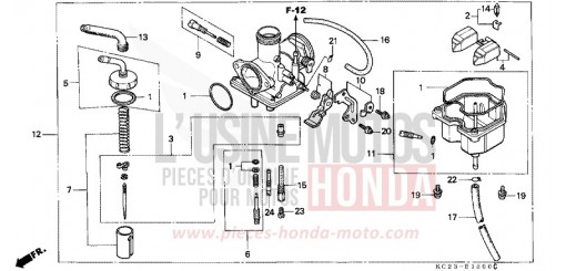 CARBURETOR CM125CF de 1985