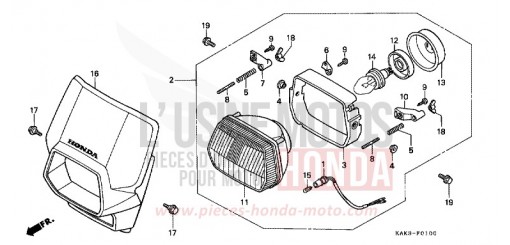 HEADLIGHT CRM125RM de 1991