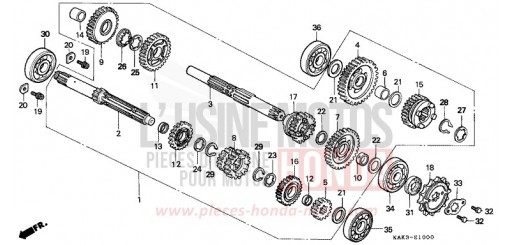 TRANSMISSION CRM125RR de 1994