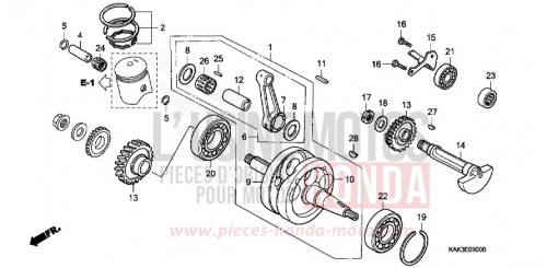 CRANKSHAFT/PISTON CRM125RV de 1997