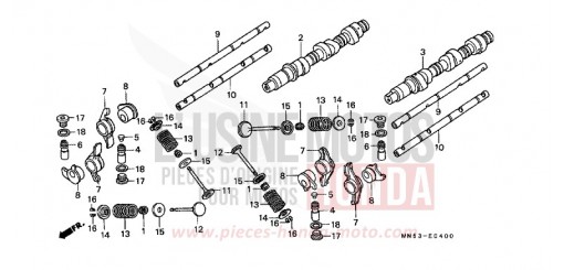 CAMSHAFT/VALVE GL1500AN de 1992