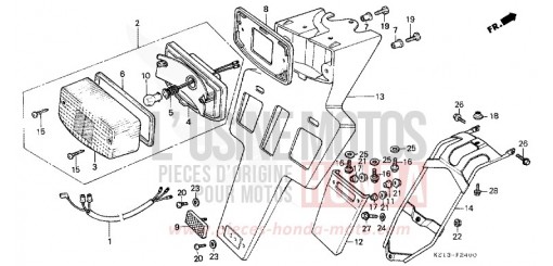 TAILLIGHT MTX125RWH de 1987