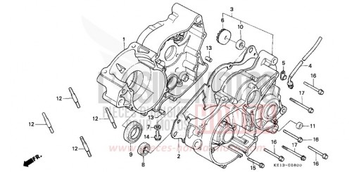 CRANKCASE MTX125RWH de 1987