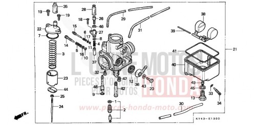 CARBURETOR NSR125RK de 1989