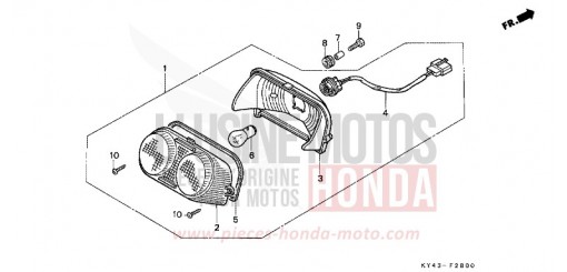 TAILLIGHT NSR125RL de 1990