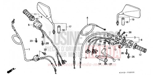 SWITCH/CABLE NSR125RN de 1992