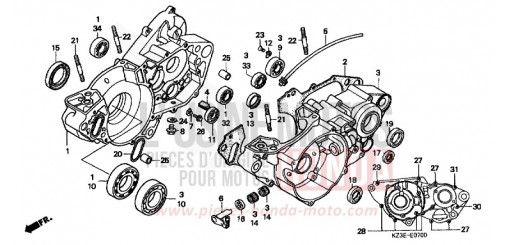 CRANKCASE CR250R1 de 2001
