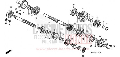 TRANSMISSION NSR125RX de 1999