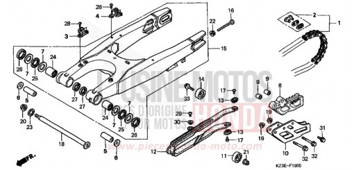 SWINGARM CR250R1 de 2001