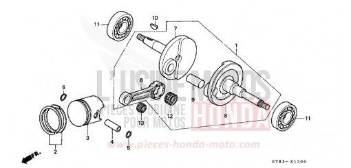 CRANKSHAFT/PISTON PK50L de 1990