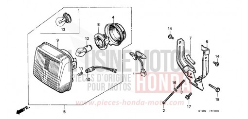 HEADLIGHT PK50MR de 1994