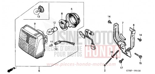 HEADLIGHT PK50MP de 1993