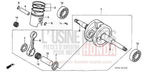 CRANKSHAFT/PISTON SJ50R de 1994
