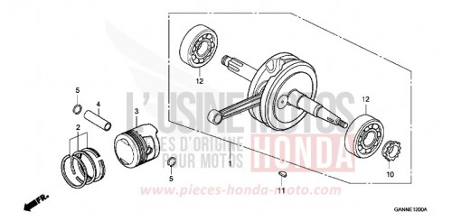 CRANKSHAFT/PISTON ST70N de 1992