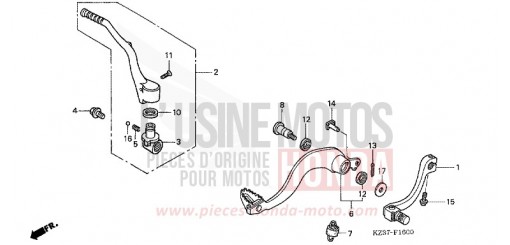 PEDAL CR250R5 de 2005