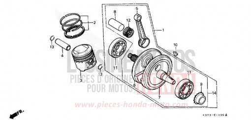 CRANKSHAFT/PISTON XL125SA de 1980