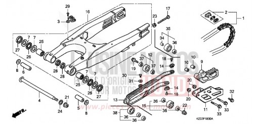 SWINGARM CR250R7 de 2007