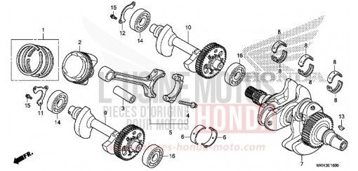 CRANKSHAFT/PISTON ADV750K de 2020