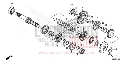 TRANSMISSION CRF125FBP de 2024